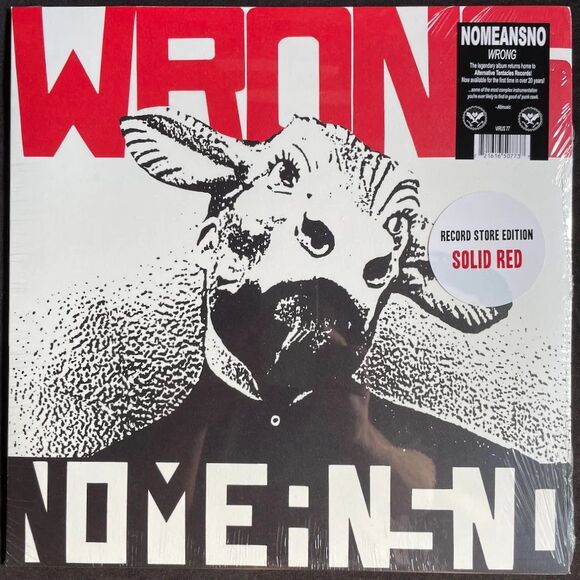 Nomeansno – Wrong – Limited Edition Red Colored Vinyl, Reissue 2024 Jello Biafra - Picture 1 of 2